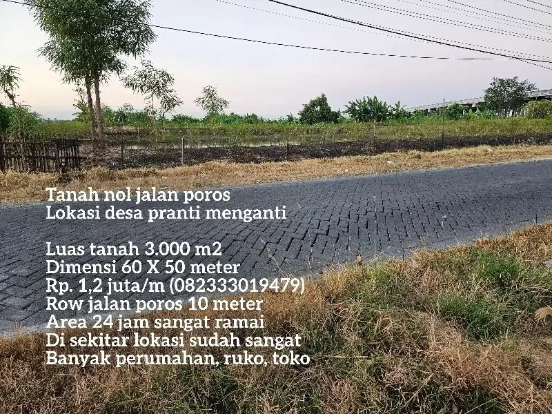 Tanah nol jalan menganti cocok buat buka usaha