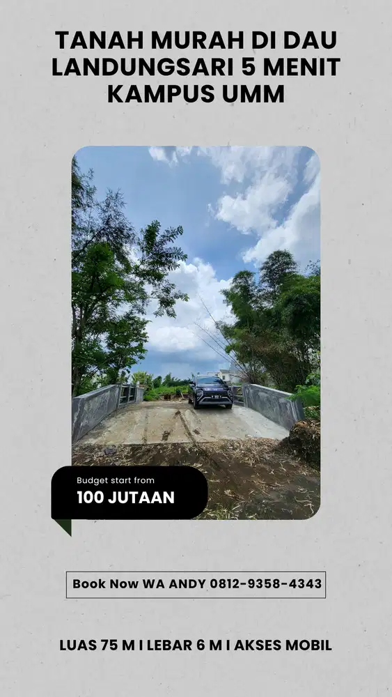 Tanah Murah di Dau Landungsari Harga 100 Jutaan Dekat UMM