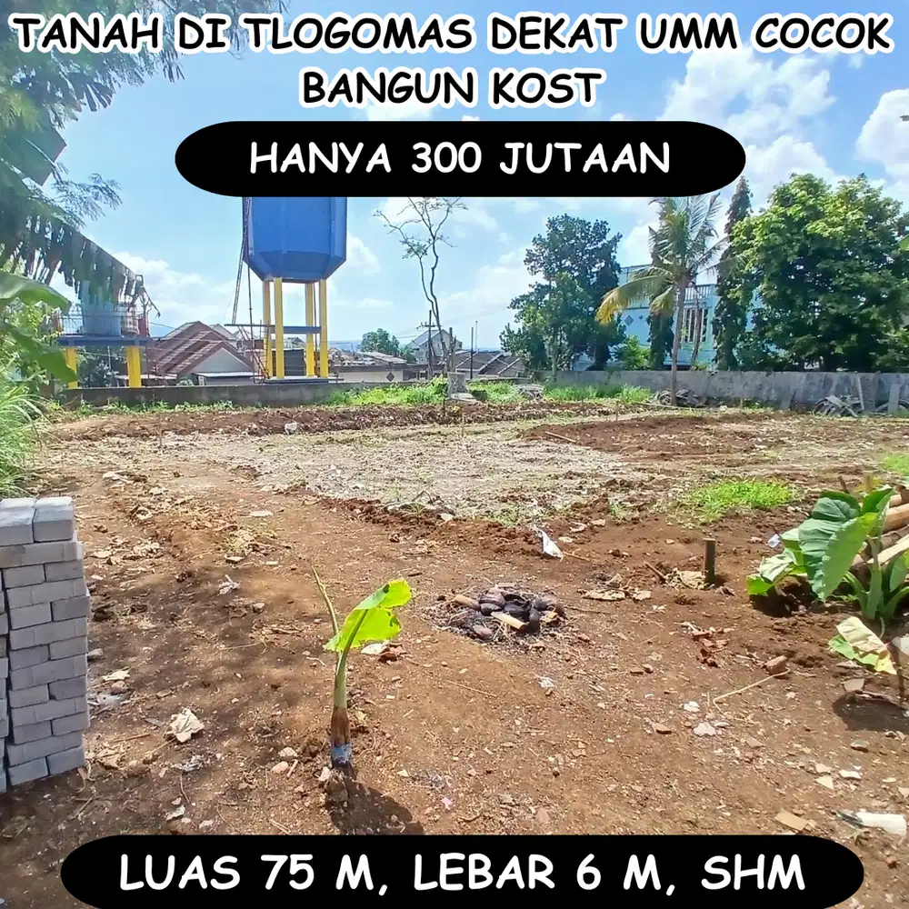 Tanah Murah Cocok Bangun Kost Sebelah Perumahan PNS Malang