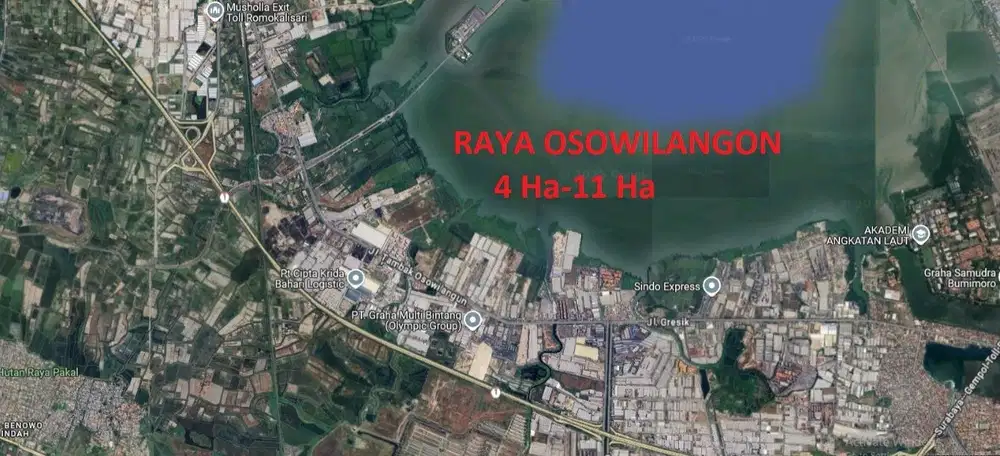 dijual tanah nol raya osowilangon sudah padat dekat pelabuhan dan tol