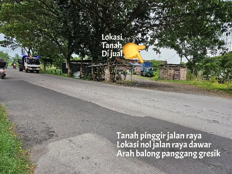 Tanah pinggir jalan raya balong panggang arah dawar