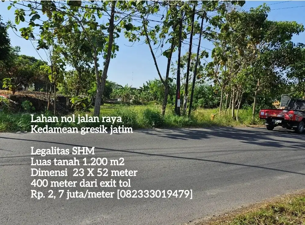 Lahan nol jalan raya kedamean gresik