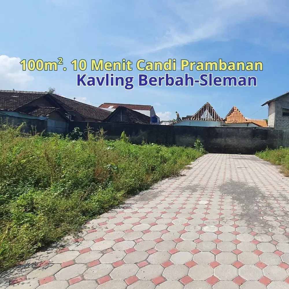 Tanah Berbah SHM, 100m², 3.5jt/m², Siap Bangun