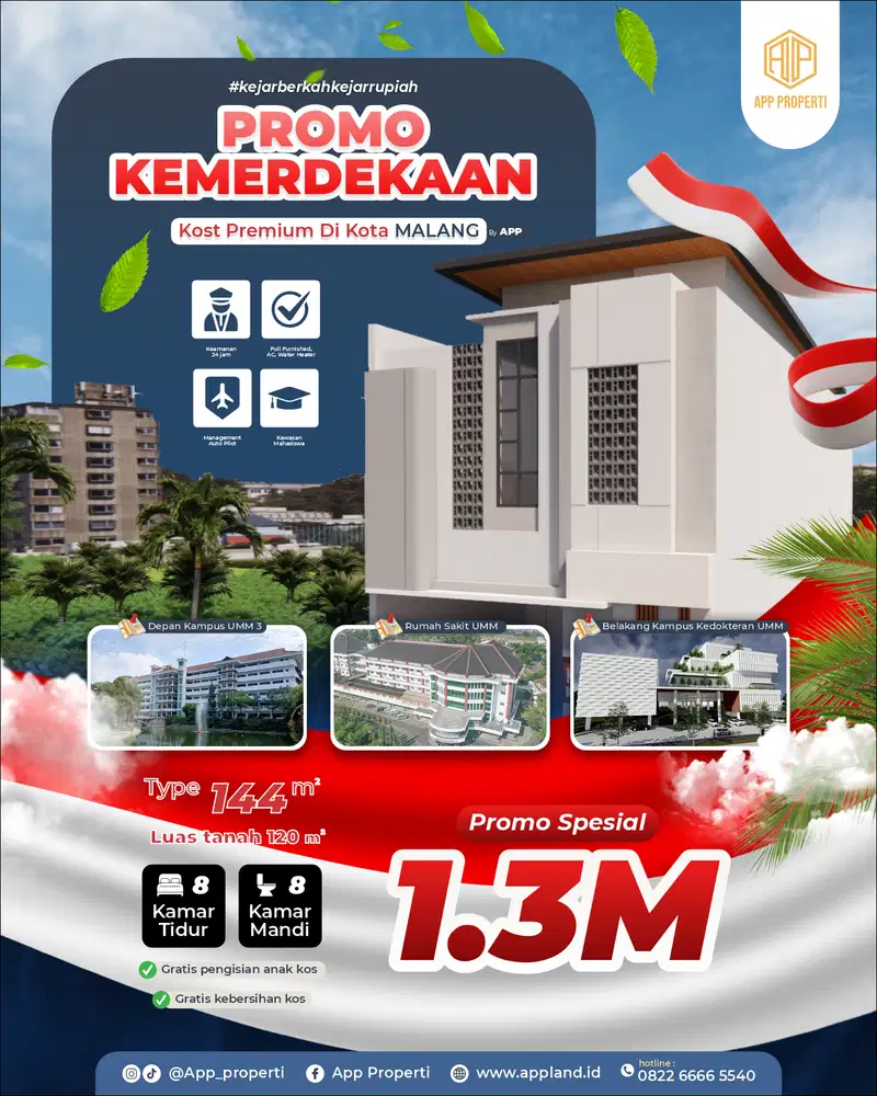 RUMAH KOS 8 KT DEPAN UMM KOTA MALANG