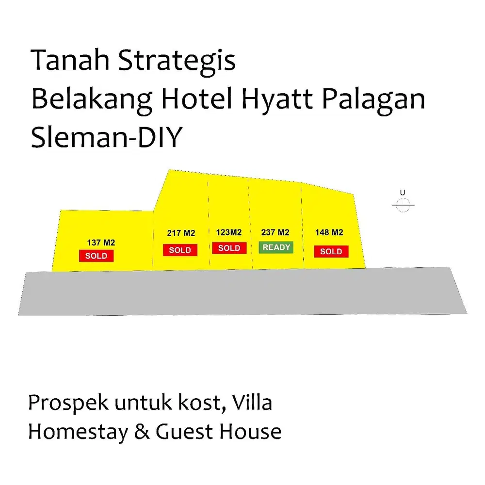 Tanah Hak Milik Di Palagan Sleman Belakang Hotel Hyatt 237 M2