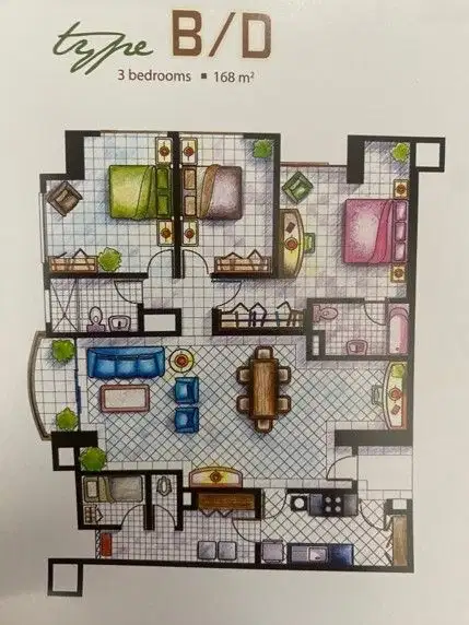 Dijual Bumimas Apartemen 3BR (Bisa sewa)