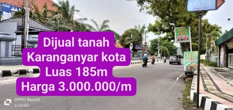 Dijual tanah strategis Karanganyar kota belakang polres Karanganyar