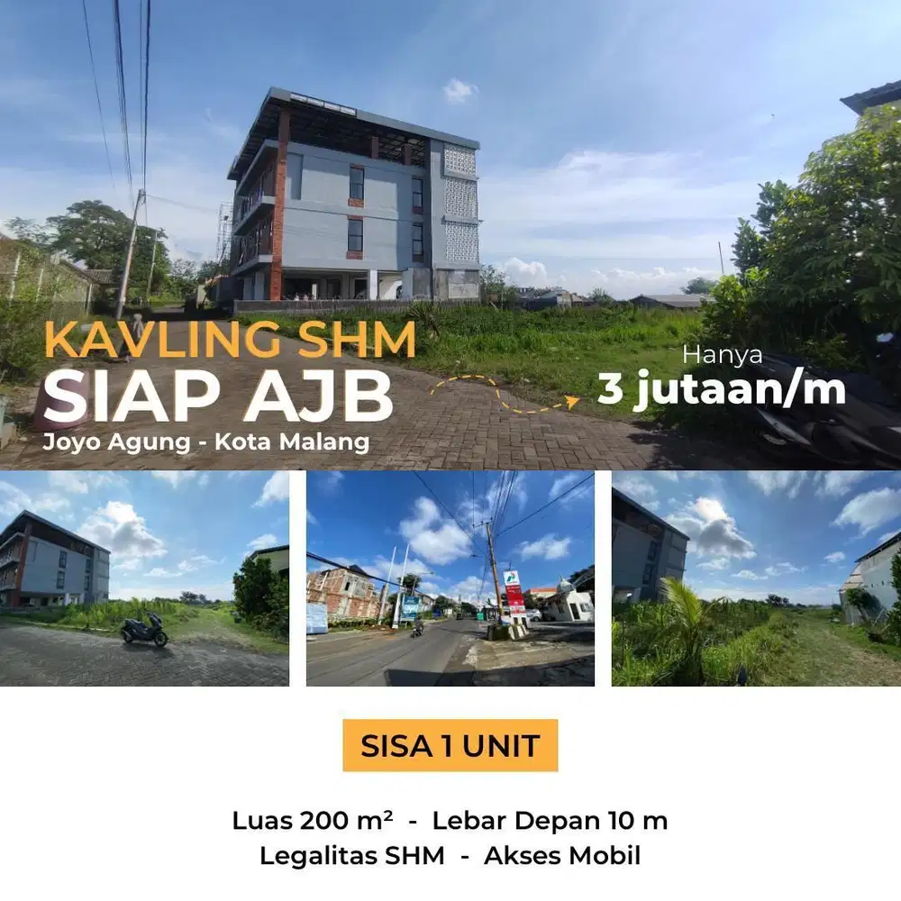 Tanah Luas Legalitas SHM Cocok Untuk Hunian Atau Kost Kota Malang