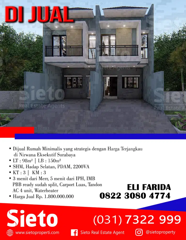 Dijual Rumah Minimalis dengan Harga Terjangkau di Nirwana Eksekutif