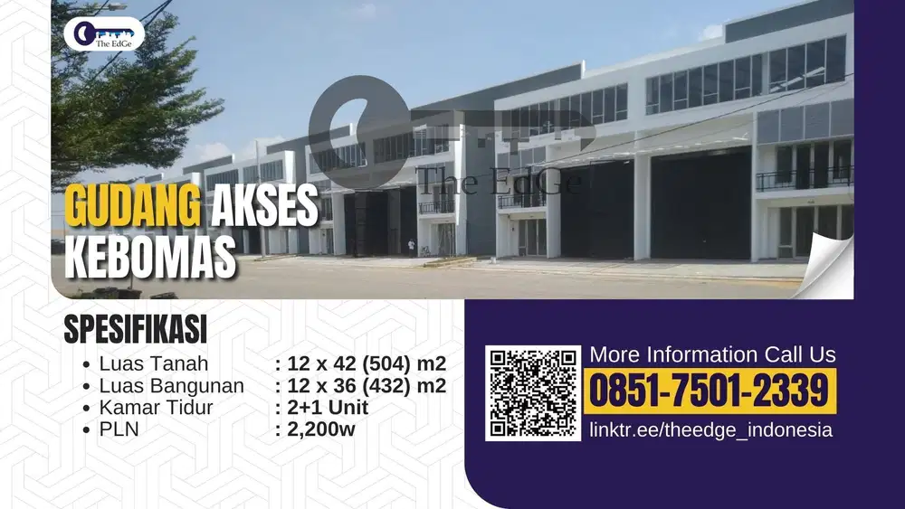 Dijual Gudang Akses Kebomas Romokalisari Gresik Tinggi 9 Meter