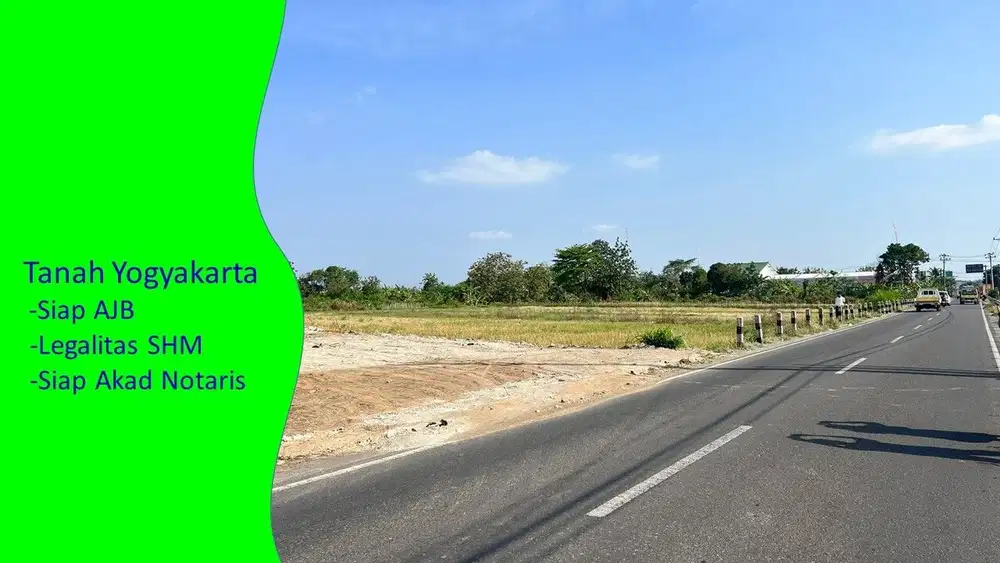 Siap AJB Tanah Dekat Polsek Godean Mangku Jalan Aspal