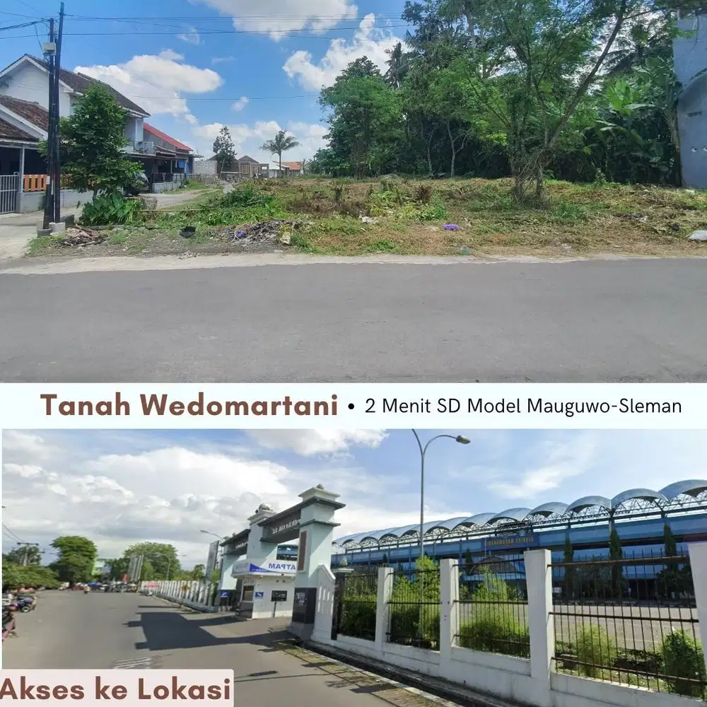 Tanah 500m² 3 Menit AMIKOM, 4jt-an/m², siap bangun