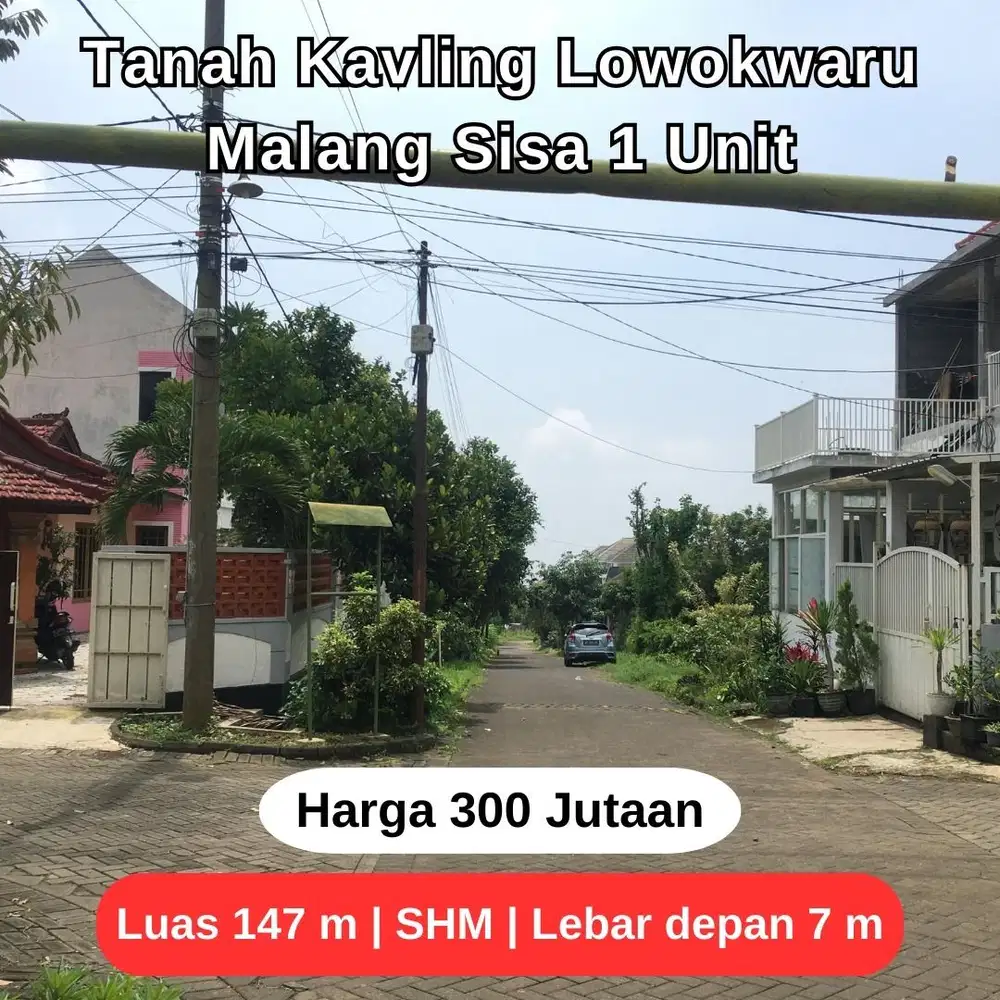 Tanah Kavling Lowokwaru Sisa 1 Unit Kota Malang Merjosari