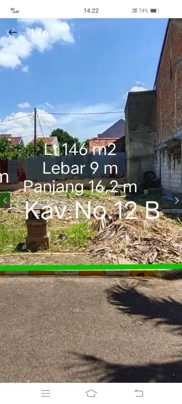 Dijual Tanah kavling dalam cluster  di  Cinere  Depok