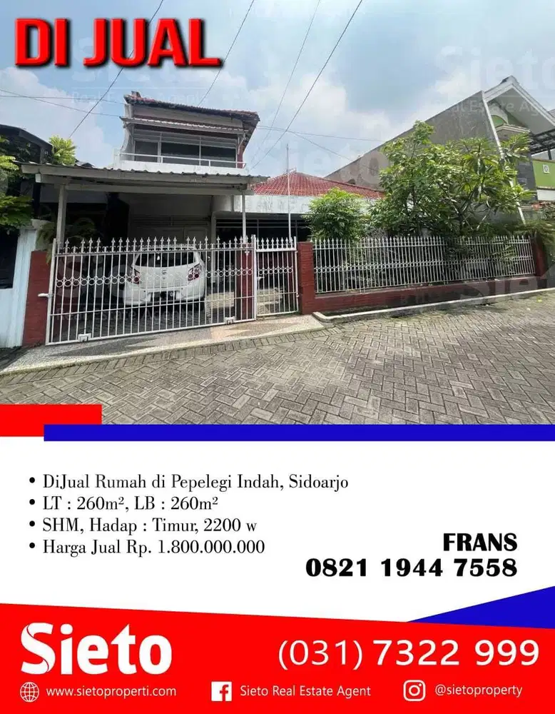 DiJual Rumah di Pepelegi Indah, Sidoarjo
