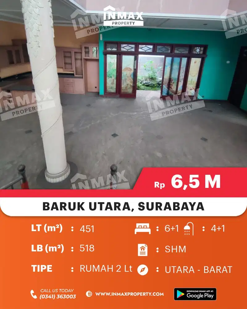 Rumah Baruk Utara Nol Jalan Dekat Merr Superindo Tol