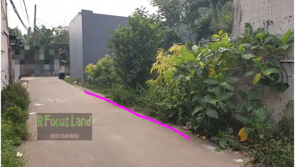 Tanah Pinggir Jalan 280m Siap Bangun PONDOK KACANG pondok aren