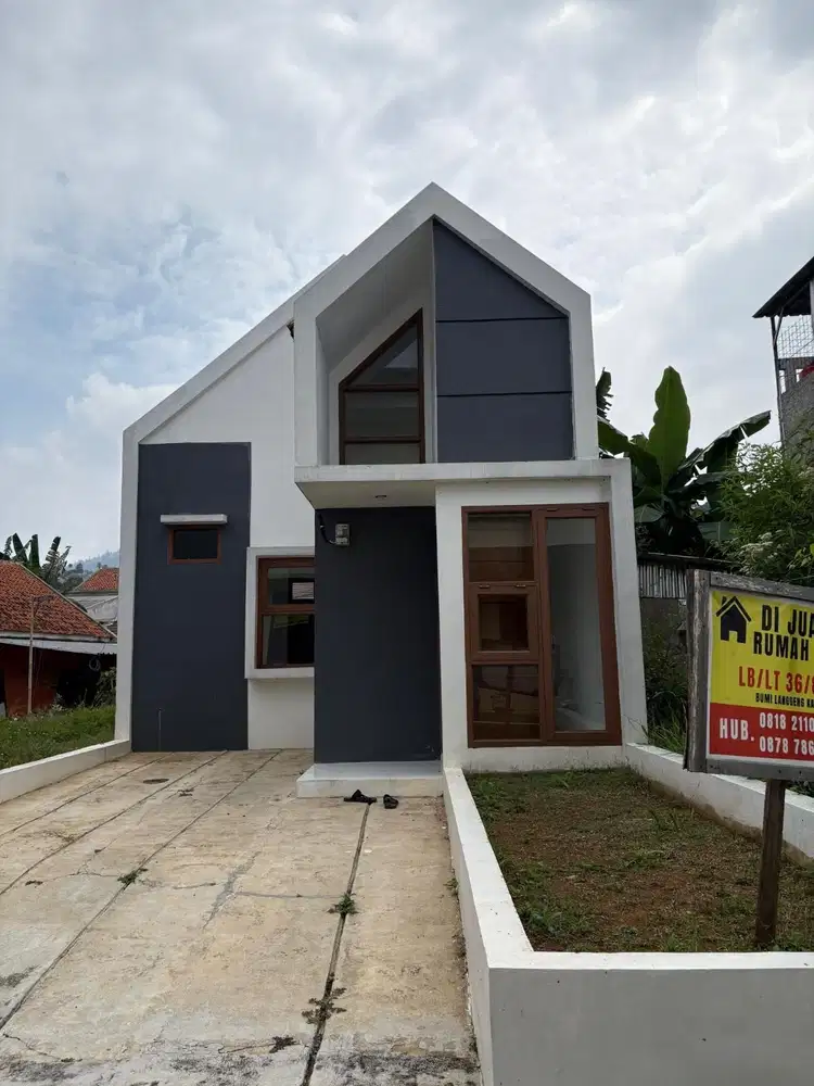 Dijual Rumah Cantik Scandinavian dengan view gunung belakang rumah