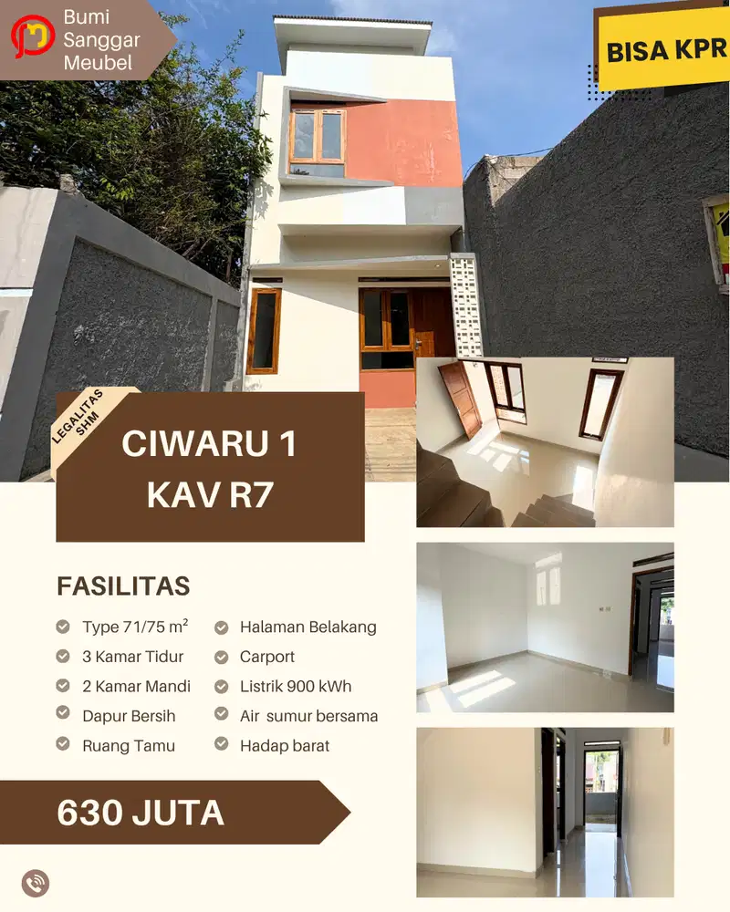 Rumah 2 lantai kota madya
