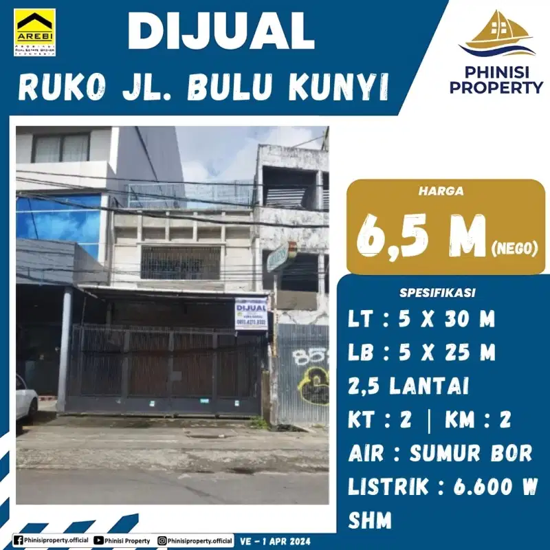 DIJUAL RUKO DI JALAN BULUKUNYI