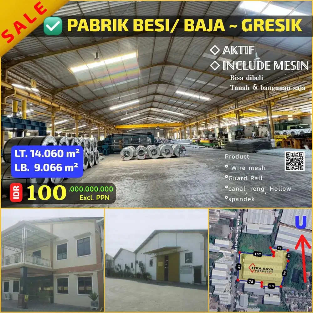 PABRIK BESI AKTIF (BAJA RINGAN) GRESIK JI. Pelem watu Menganti  Gresik