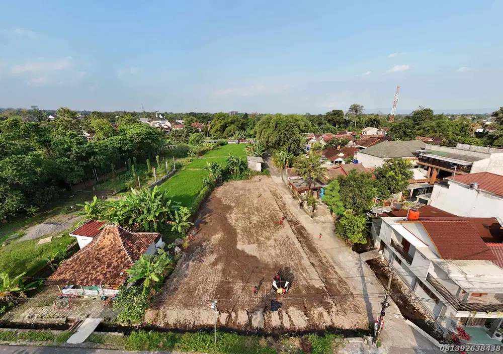 Tanah Tepi Jalan Aspal, SHM Lingkungan Asri Dekat Jalan Palagan Sleman