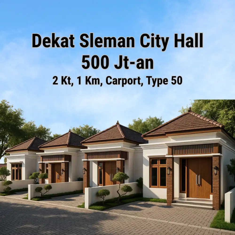 Dekat Exit Tol Tempel, Rumah dijual Sleman, Type Klasik Bali