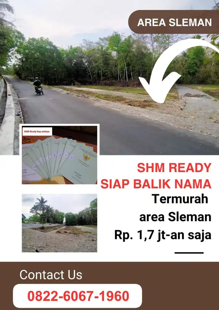 Under 2 Jutaan Tanah Cantik Sleman Dekat PKU Gamping