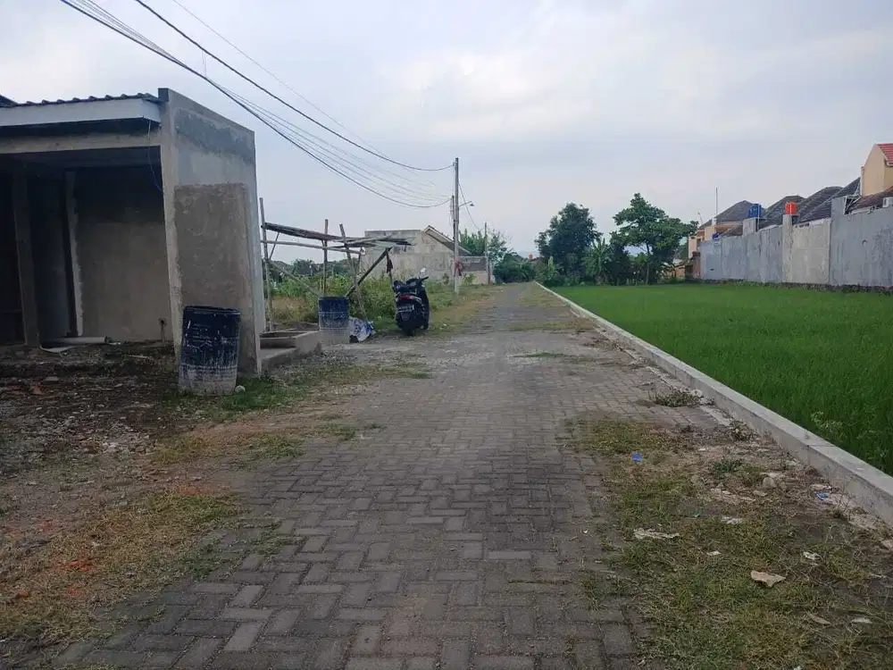 TANAH KAVLING KONSEP CLUSTER DI BANGUNTAPAN BANTUL LT 99M2 VIEW SAWAH