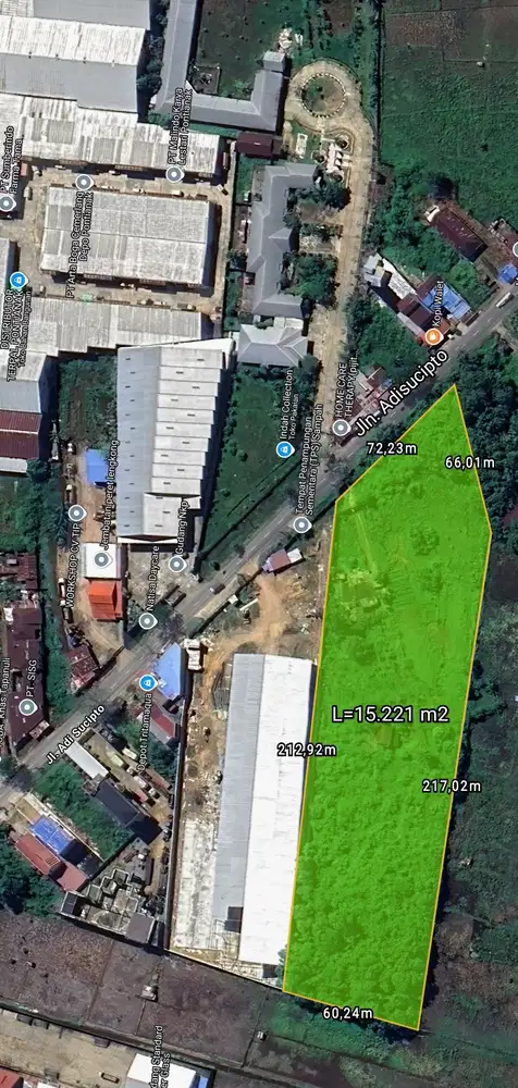 Tanah luas tepi Jalan raya Adisucipto