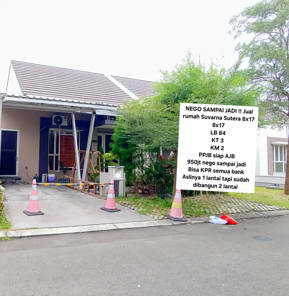 NEGO SAMPAI JADI ! Jual rumah Suvarna Sutera 2 lantai 8x17