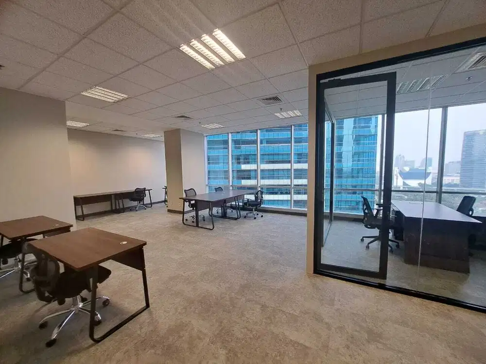 Sewa Kantor Full Furnish 120 m2 di Menara Sunlife Mega Kuningan, Nego