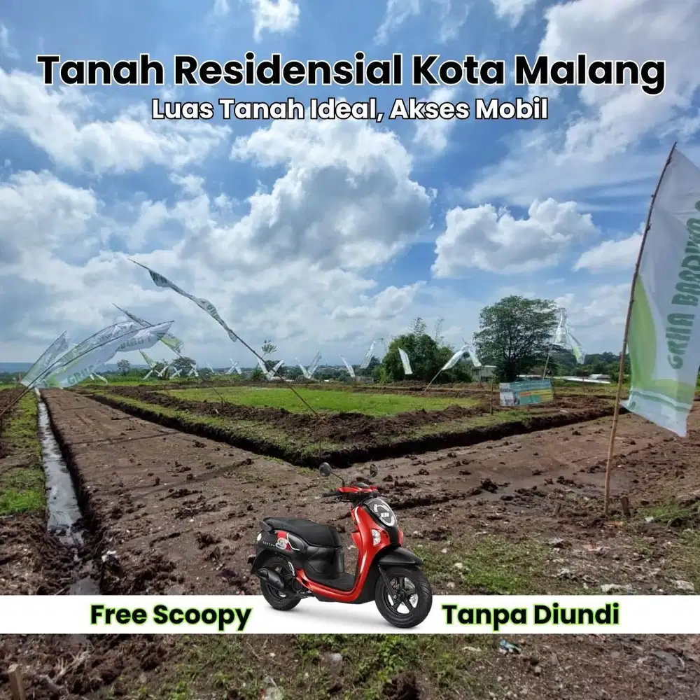 BELI TANAH BONUS MOTOR; Tanah area Bandulan Sukun Kota Malang