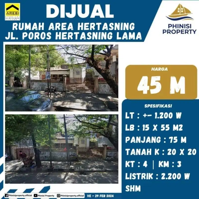 DIJUAL RUMAH DI POROS HERTASNING LAMA DEKAT DARI JALAN ANDI PETTARANI