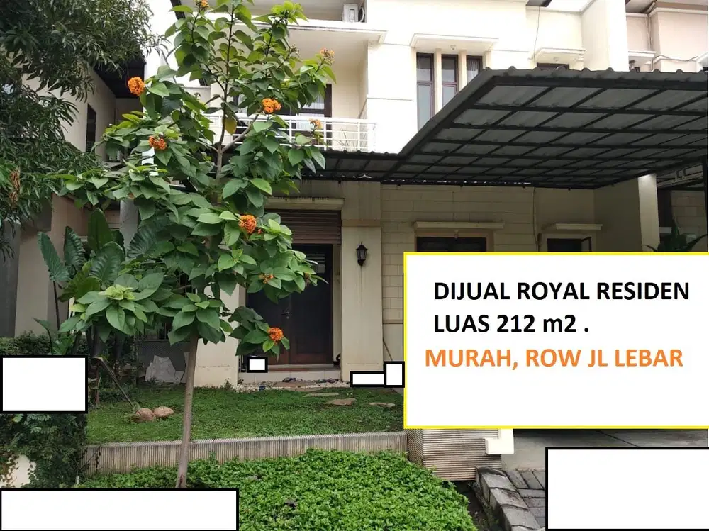 Dijual Rumah  Royal residence row jalan 3 mobil, lokasi depan bagus