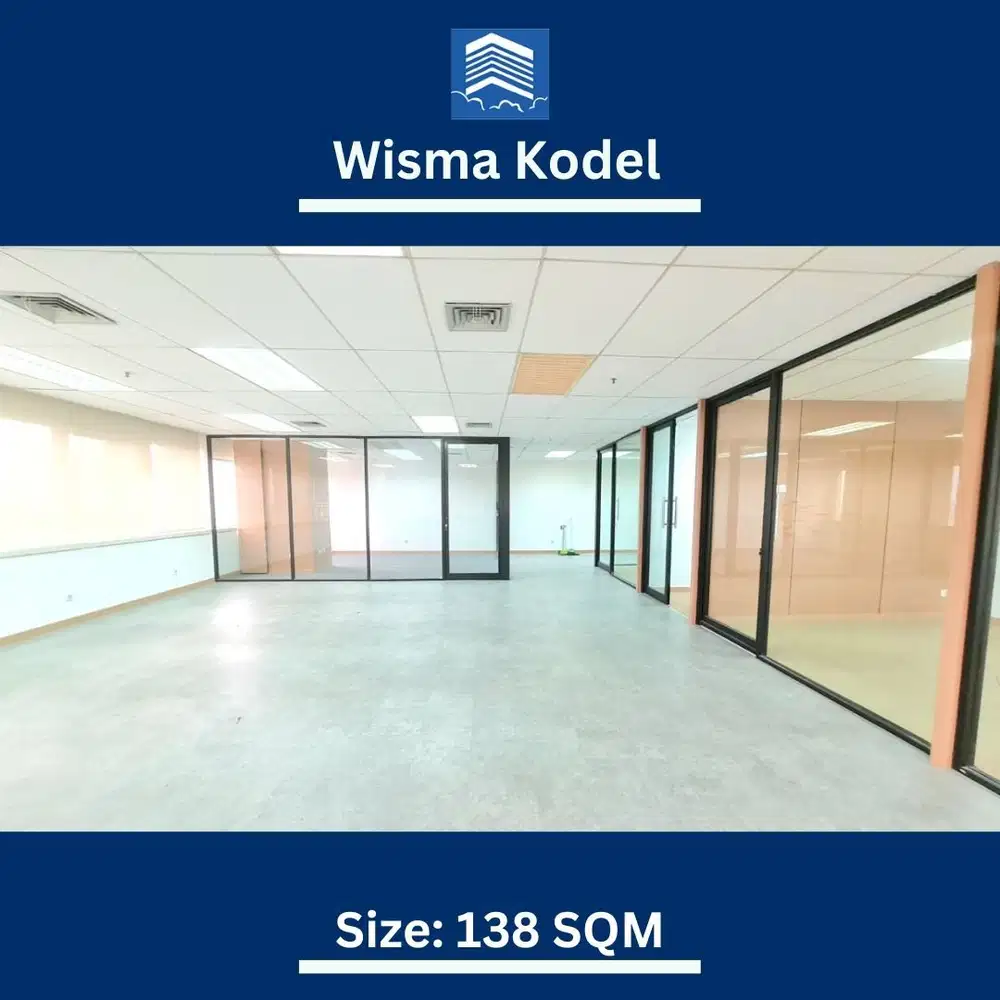 For Rent Kantor 138 m2 Sdh Partisi di Wisma Kodel, Murah, Strategis