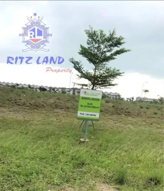 Dijual kavling golf island ukuran 8x20 jarang ada