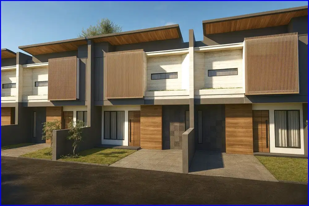 Dekat Jl Kaliurang km 8, Modern 2 Lantai Desain Kontemporer Elegan