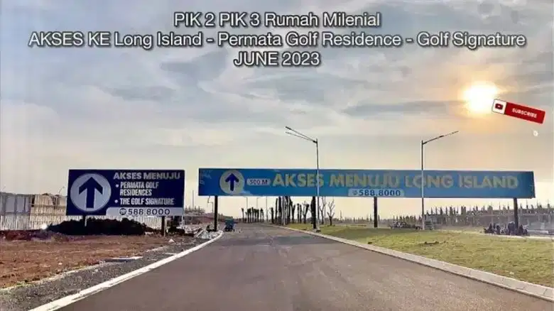 Dijual kavling hook view danau di permata Golf Residence pik2