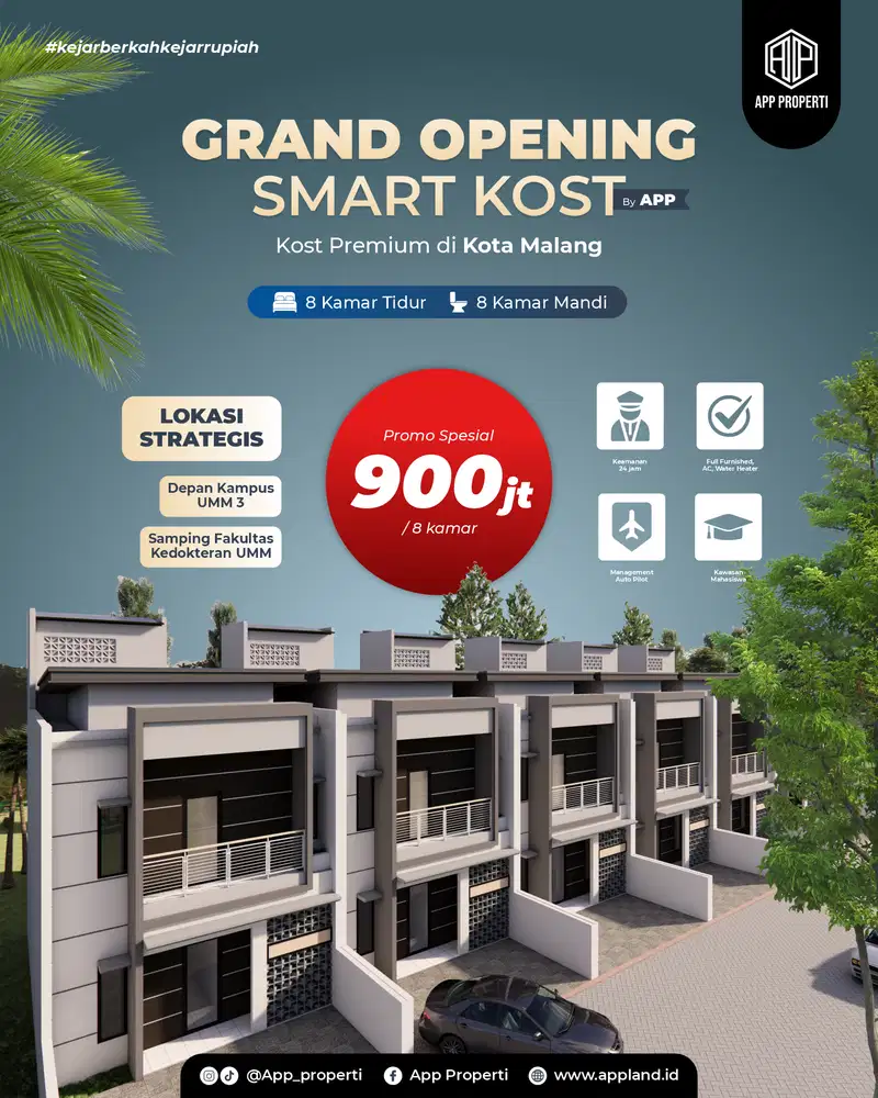 RUMAH KOS 8 KT & 8 KM BELAKANG UMM KOTA MALANG