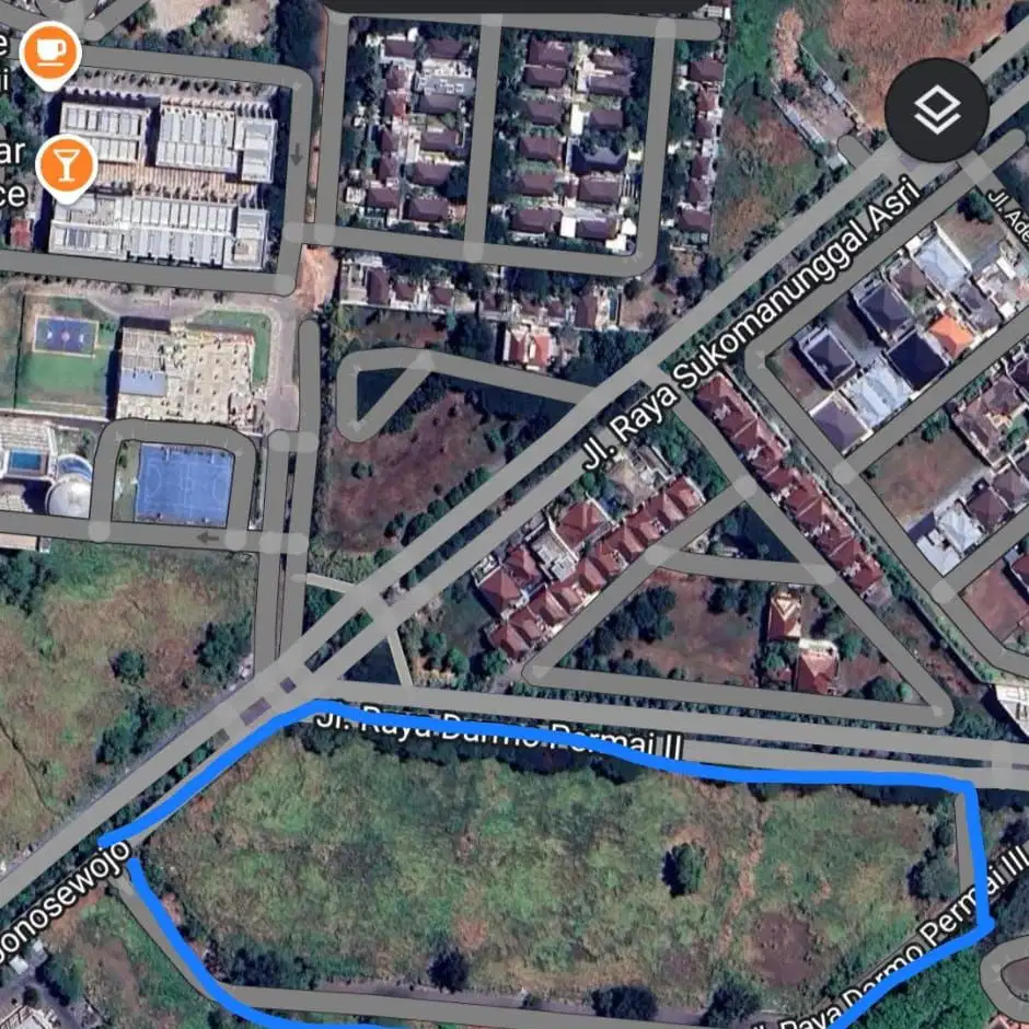 Langka Tanah Darmo Permai dekat Pasar modern Graha
