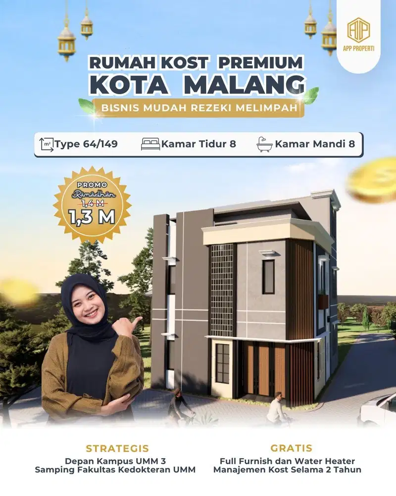 Rumah Kos 8 KT &amp; 8KM Sangat Strategis Depan Kampus UMM 3