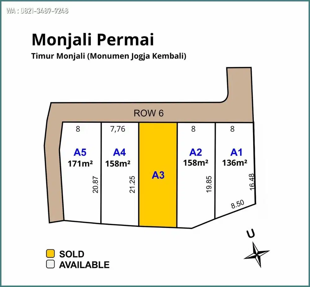 5 Menit Hyatt Palagan, Kapling SHM Siap AJB di Monjali, Jogja