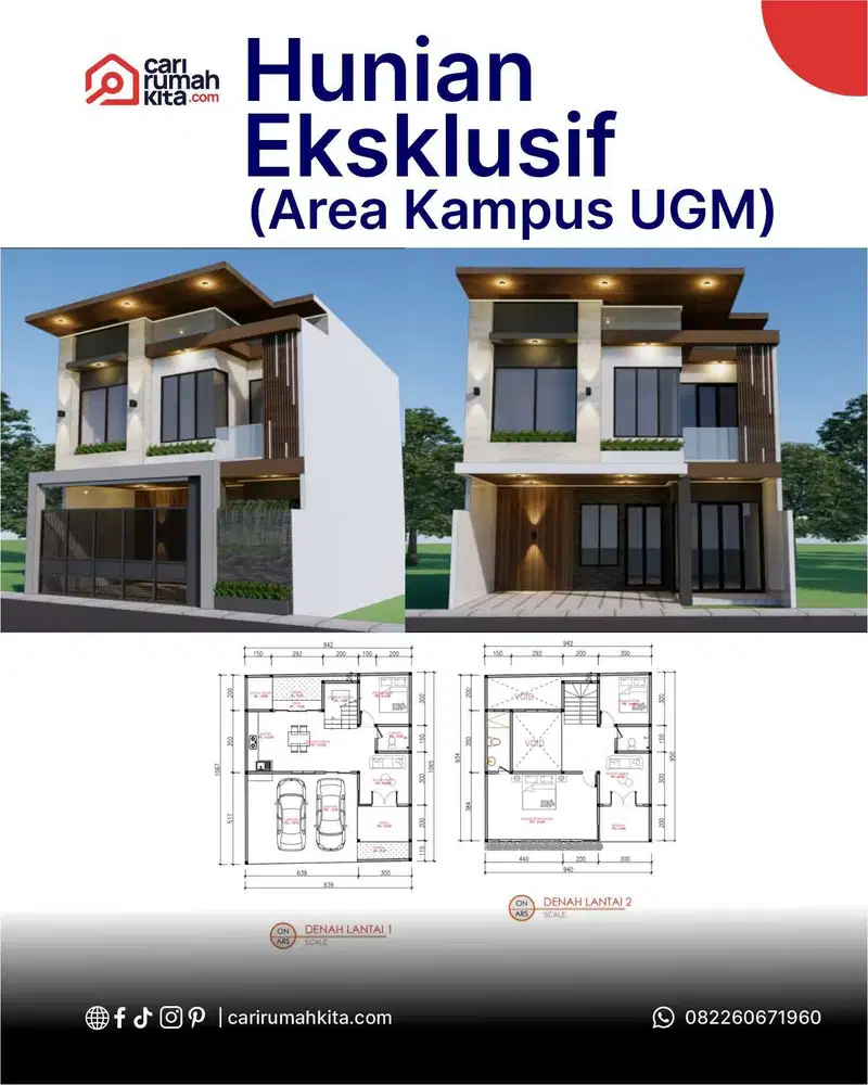 Rumah 2 Lantai Spek Premium Di Area Kampus UGM Jl Sulawesi Ringroad
