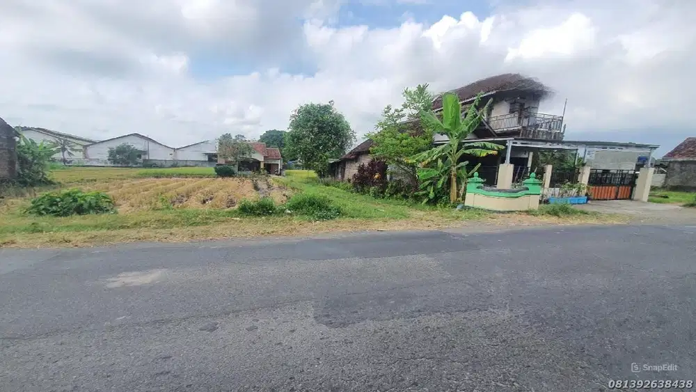Tanah Area Jl. Jogja Solo Di Berbah  Sleman Cocok Untuk Rumah Homestay