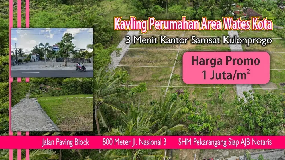 Tanah Perumahan Dekat Samsat Kulonprogo