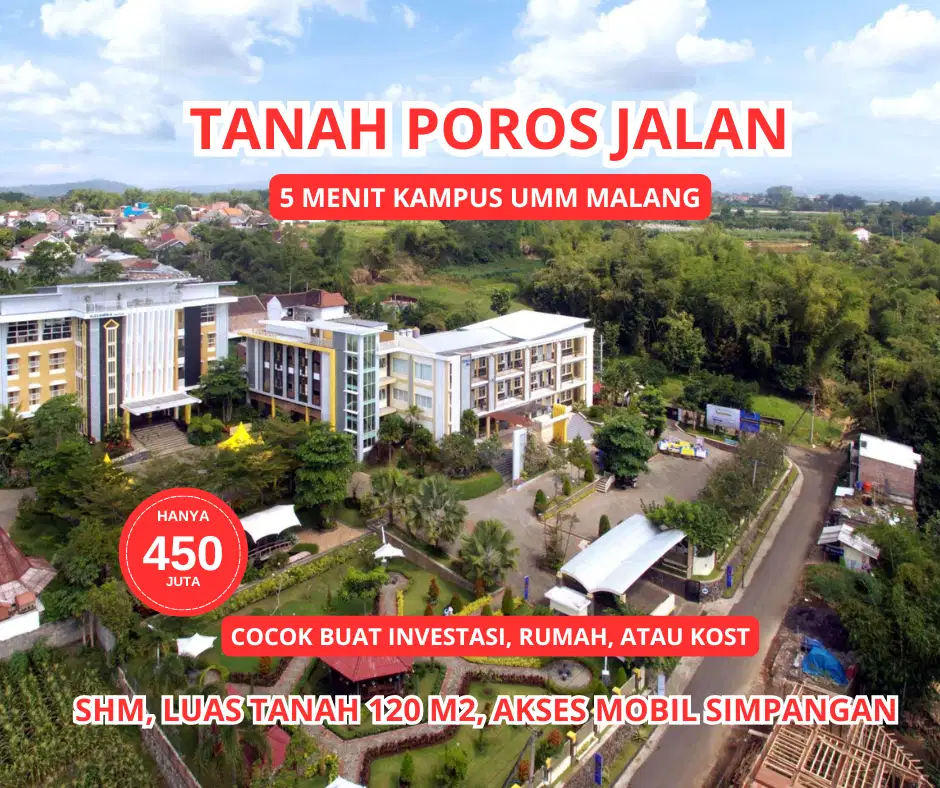Tanah Poros Jalan 5 menit kampus UMM