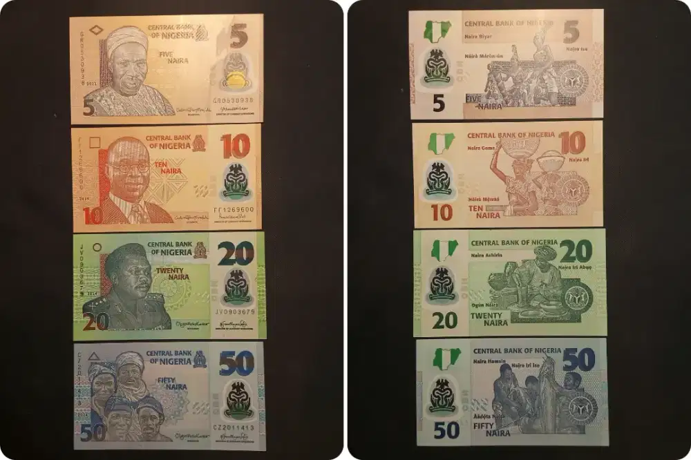 Set uang asing negara nigeria kondisi gress