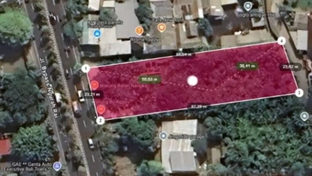 Tanah Kosong Bali Nol Jalan Bypass Ngurah Rai, Denpasar