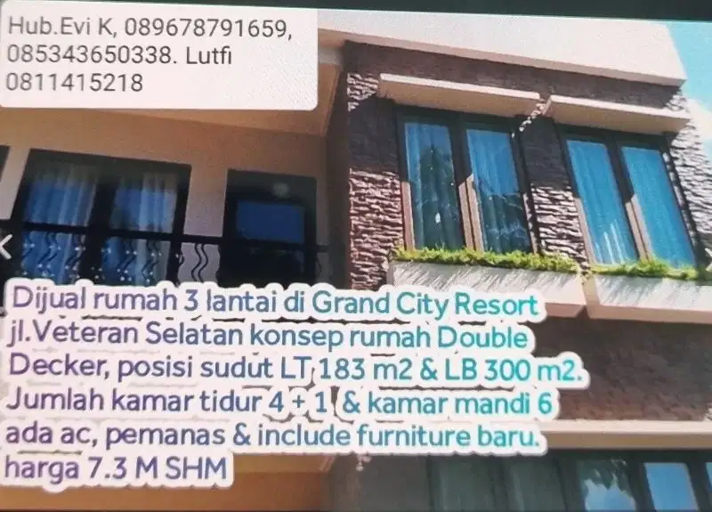 Dijual Rumah Mewah di Grand City Resort Makassar